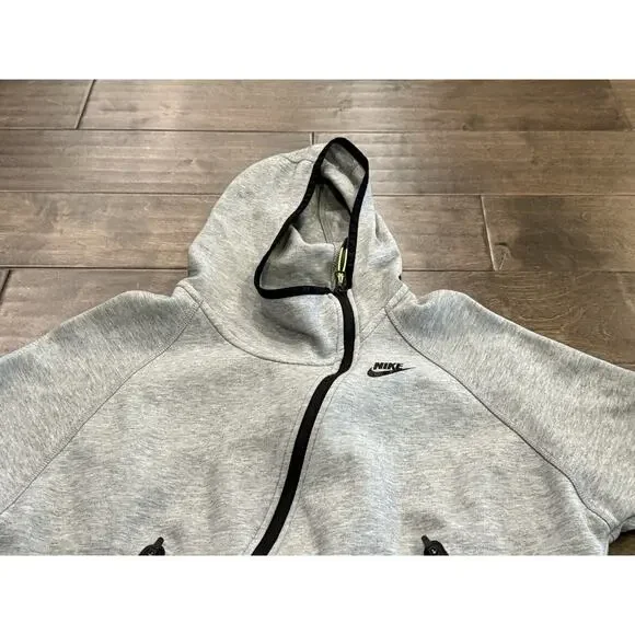 Nike Womens Gray Tech Fleece Butterfly Sweatshirt Full Zip Jacket Size S 617358 - Picture 4 of 10
